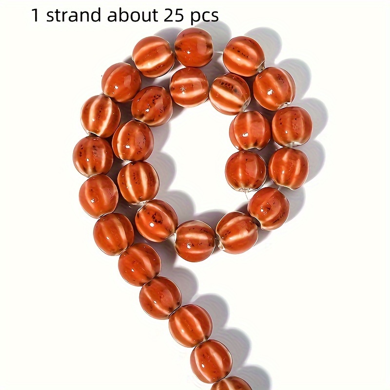 Colorful Ceramic Pumpkin Beads for DIY Jewelry Making Kit
